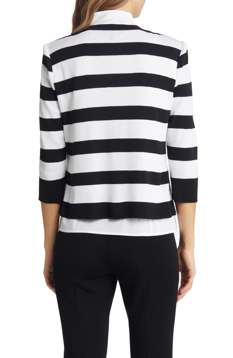 Ming Wang Bold Stripe Cardigan, Alternate, color, 