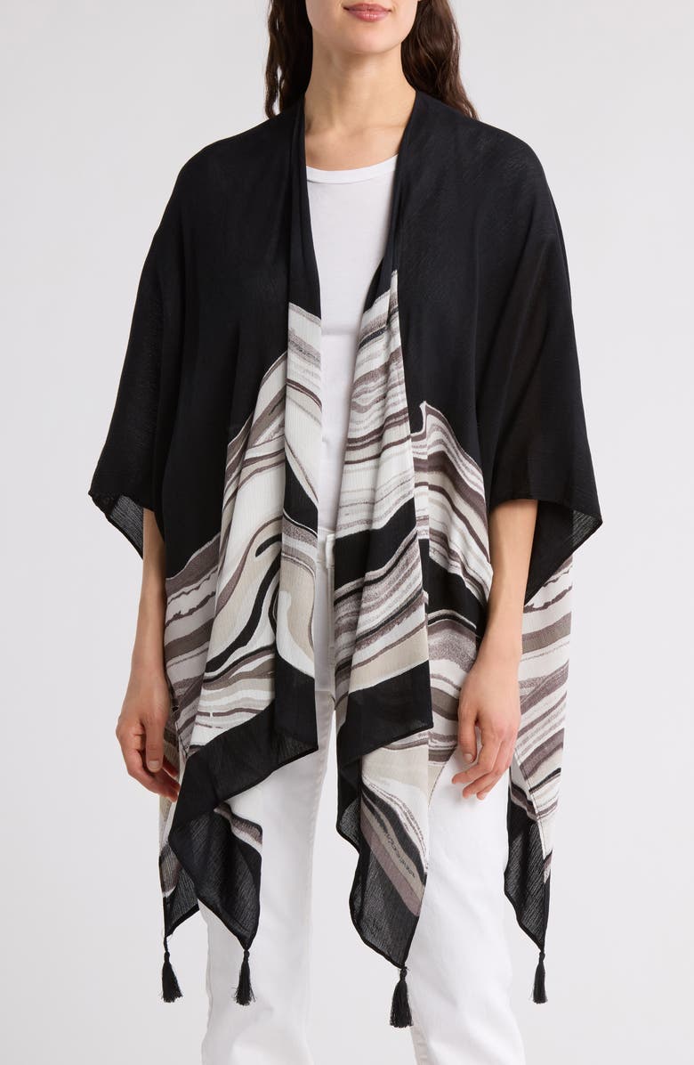 Vince Camuto Wave Stripe Ruana, Main, color,