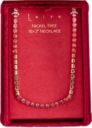 Leith Crystal Tennis Necklace
