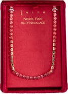Leith Crystal Tennis Necklace