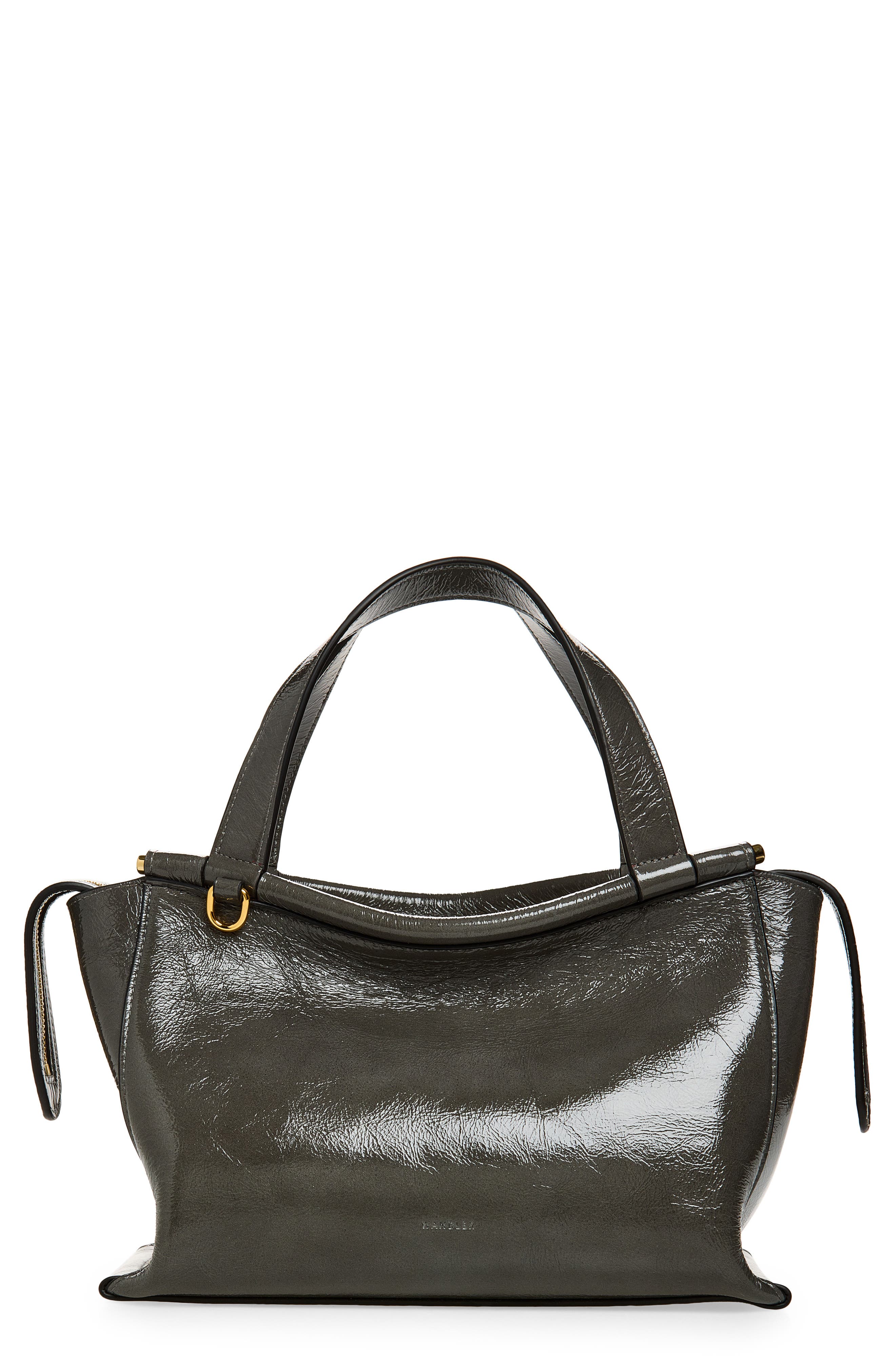 Ida Leather Top Handle Bag, Main, color, CONCRETE GLAZE