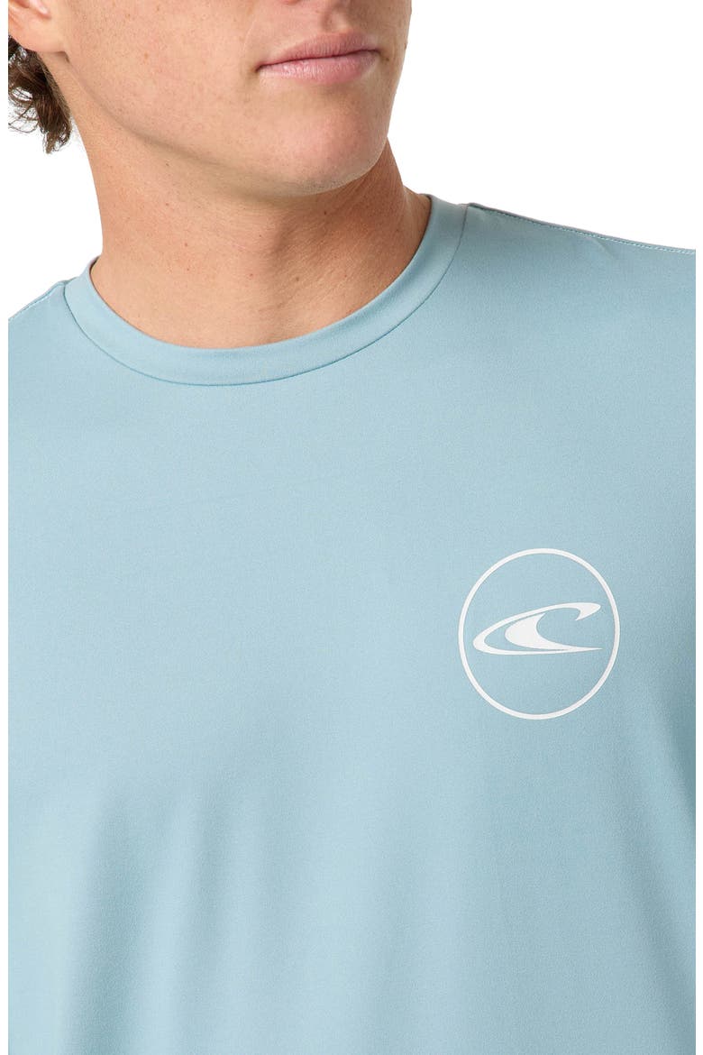 Logo UPF Long Sleeve Performance Graphic T-Shirt, Alternate, color, STONE BLUE
