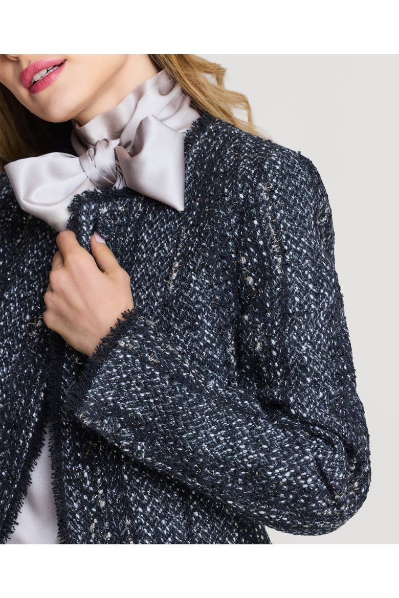 Audrey Boucle Jacket, Alternate, color, Black Glitter