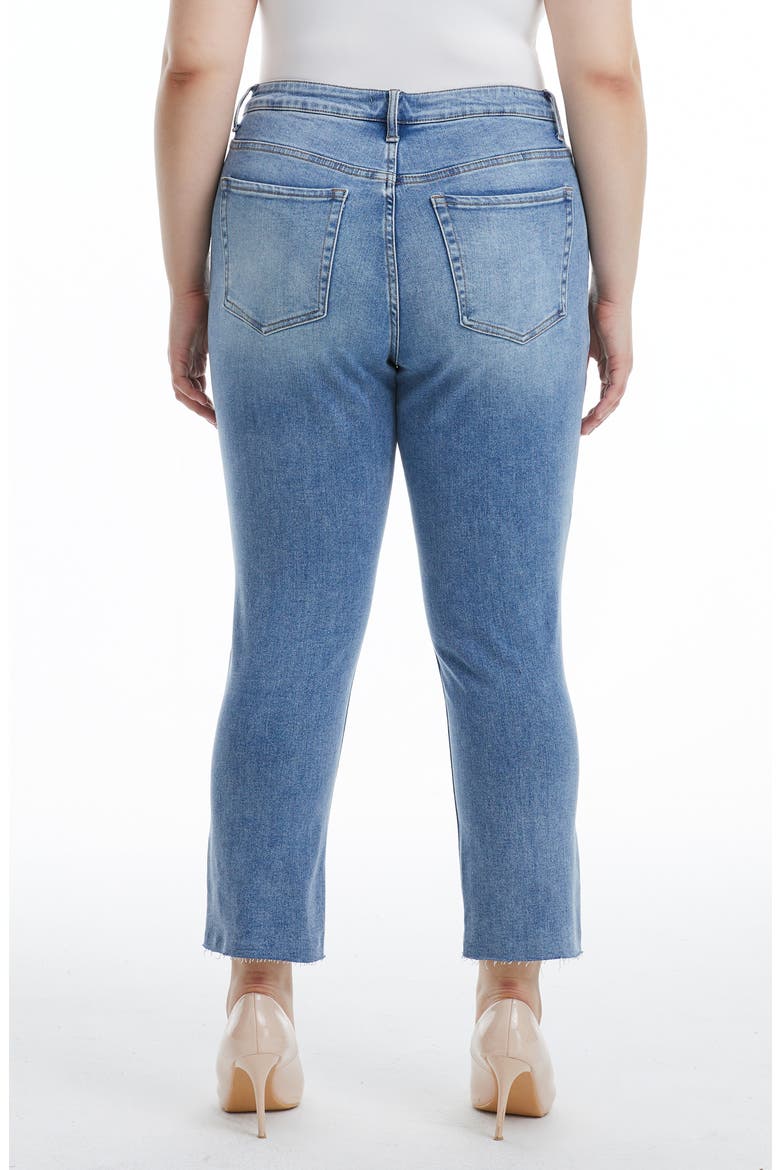 Raw Hem Ankle Skinny Jeans, Alternate, color, MEDIUM BLUE