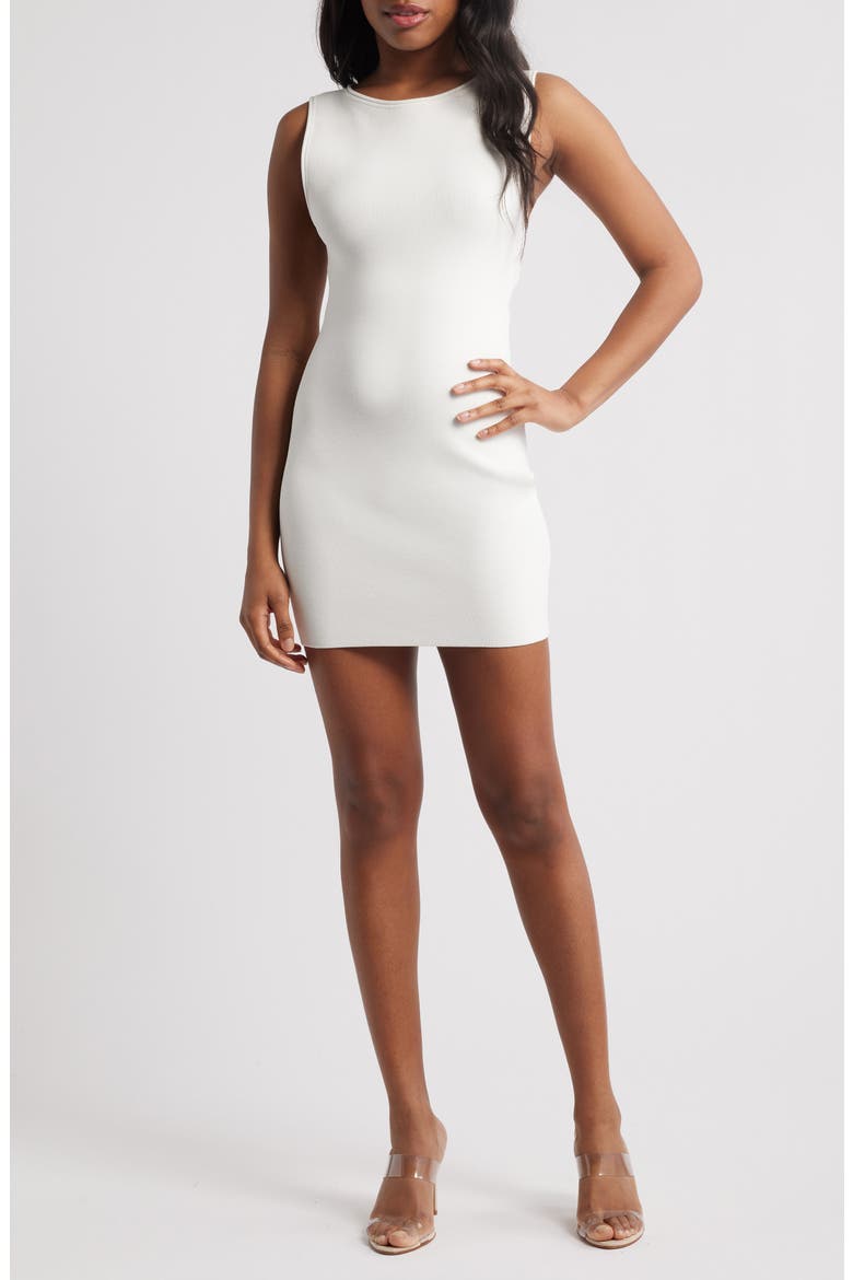 Laguna Stretch Minidress, Alternate, color, CLOUD DANCER