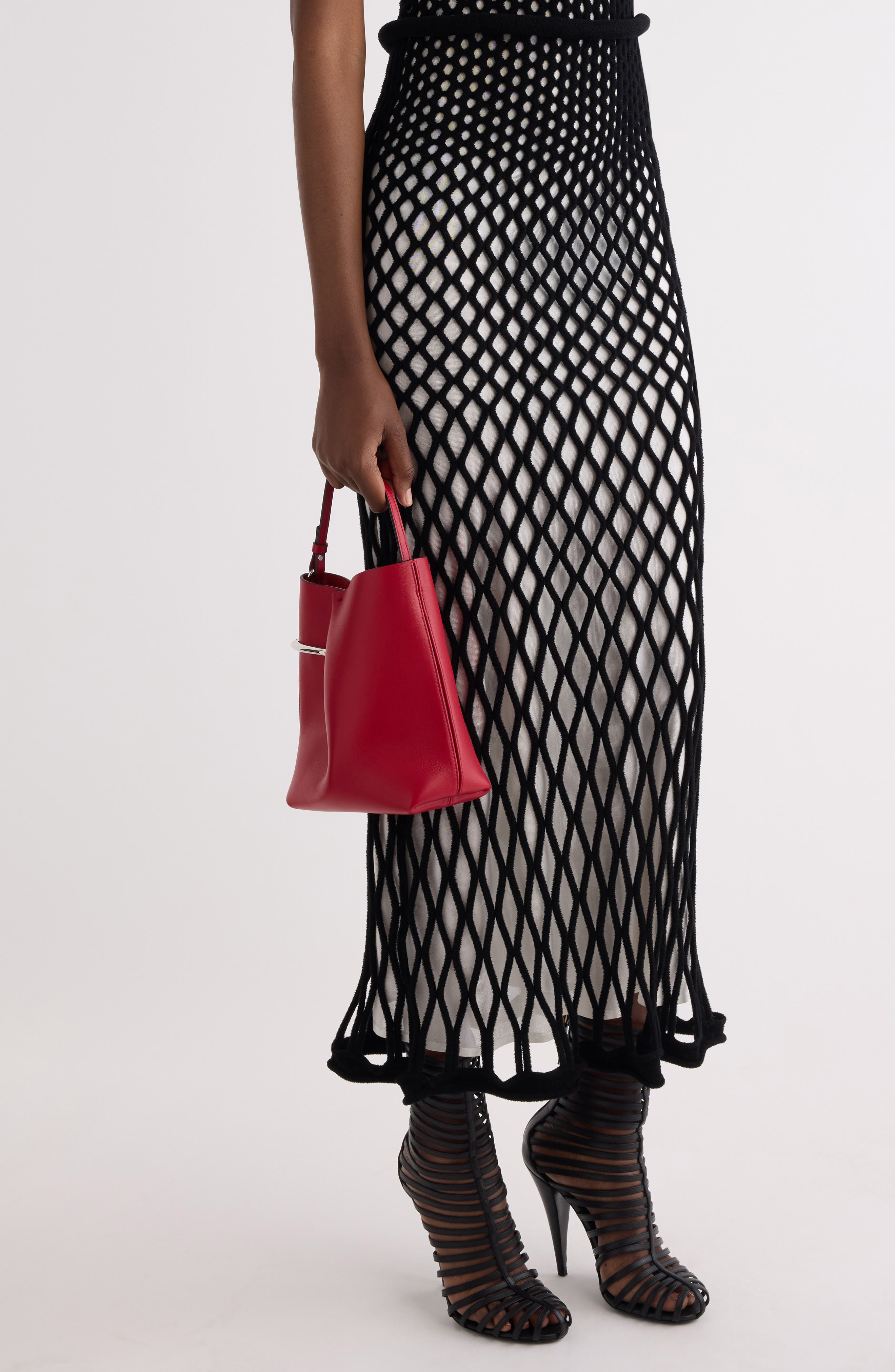 Mini Pinch Me Leather Tote, Alternate, color, 638-EQUESTRIAN RED