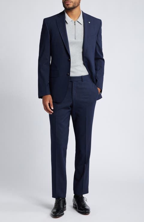 Jay Navy Microcheck Suit