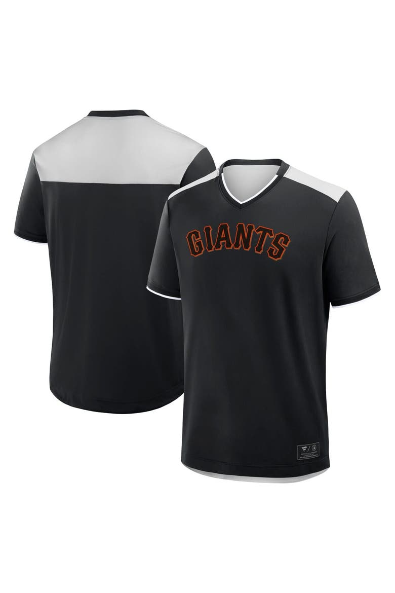 Men's Fanatics Black San Francisco Giants Walk Off V-Neck T-Shirt, Main, color, Black