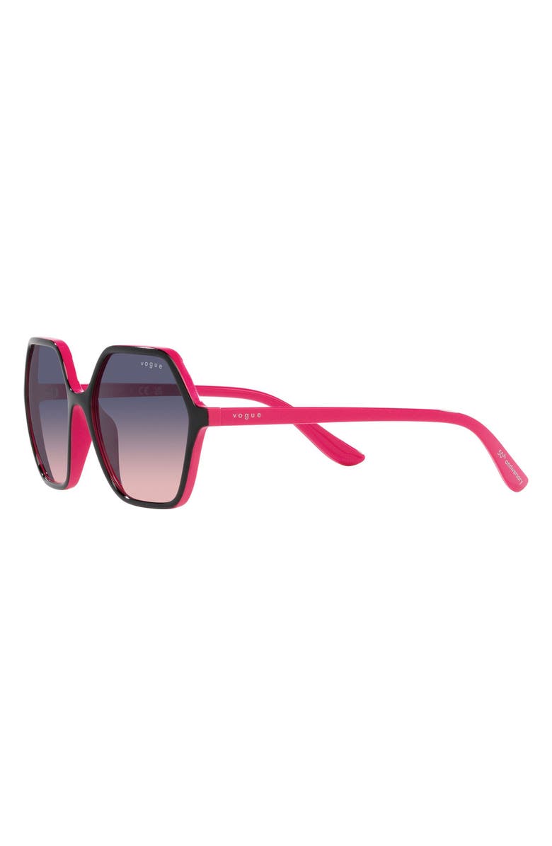 VOGUE 55mm Gradient Irregular Sunglasses, Alternate, color,