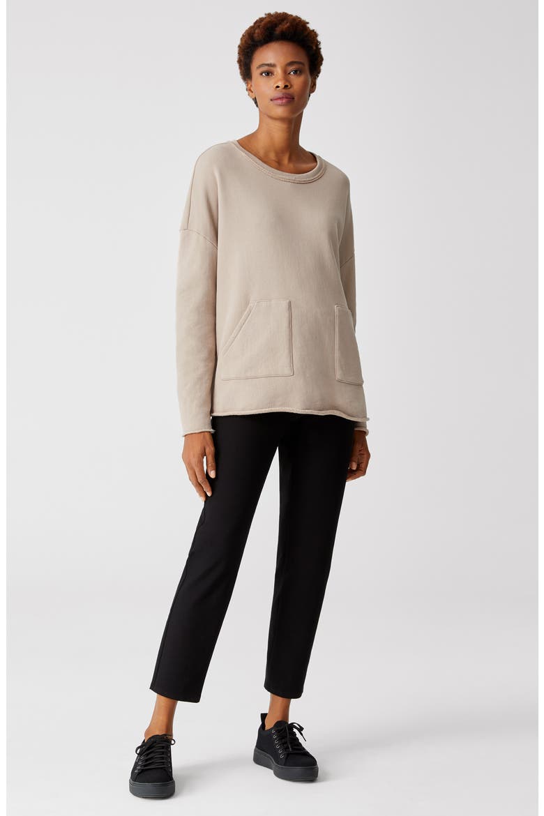 Boxy Sweatshirt, Alternate, color, KHAKI