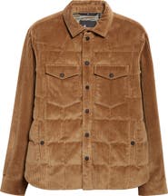 Moncler Gelt Corduroy Puffer Down Shirt Jacket
