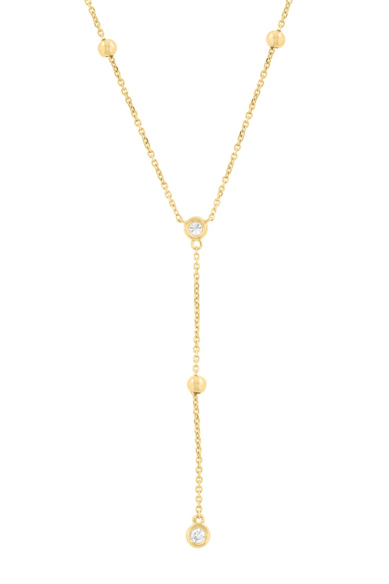 Diamond Y Necklace, Alternate, color, GOLD