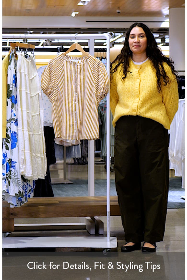 Dream State Avy Cotton Button-Up Top video