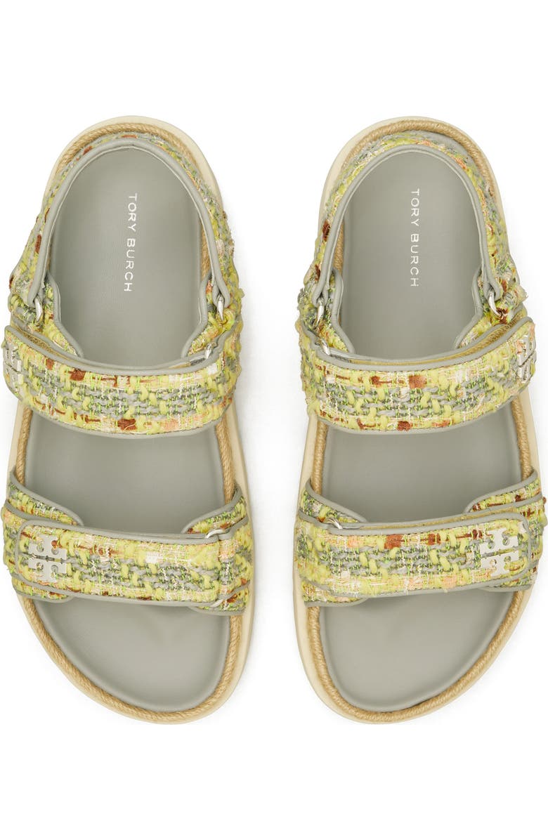 Tory Burch Kira Rope Platform Sport Sandal, Alternate, color, Yellow Multi / Loutre Gray