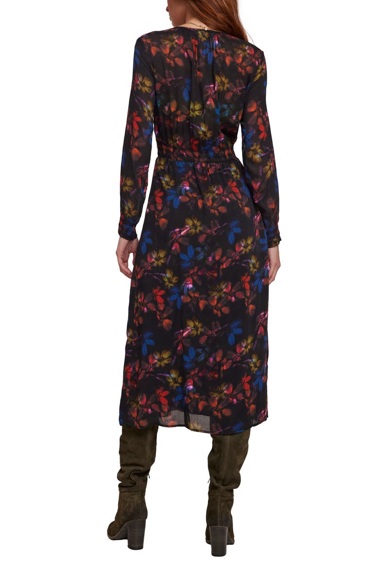 Bella Dahl Floral Long Sleeve Midi Dress, Alternate, color, 