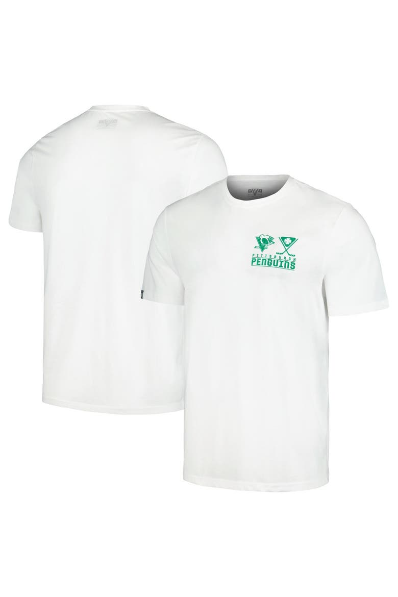 Men's Levelwear White Pittsburgh Penguins St. Patrick's Day Richmond T-Shirt, Main, color, White