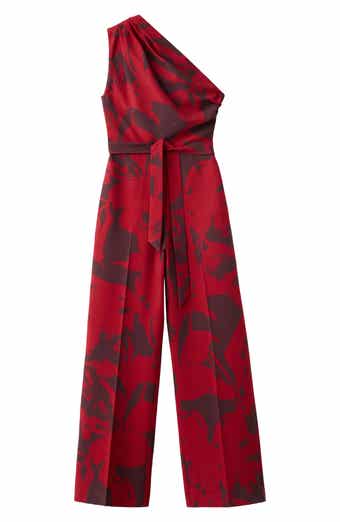 Print One-Shoulder Jumpsuit