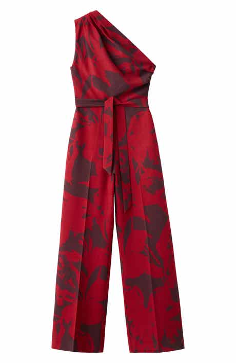 Print One-Shoulder Jumpsuit