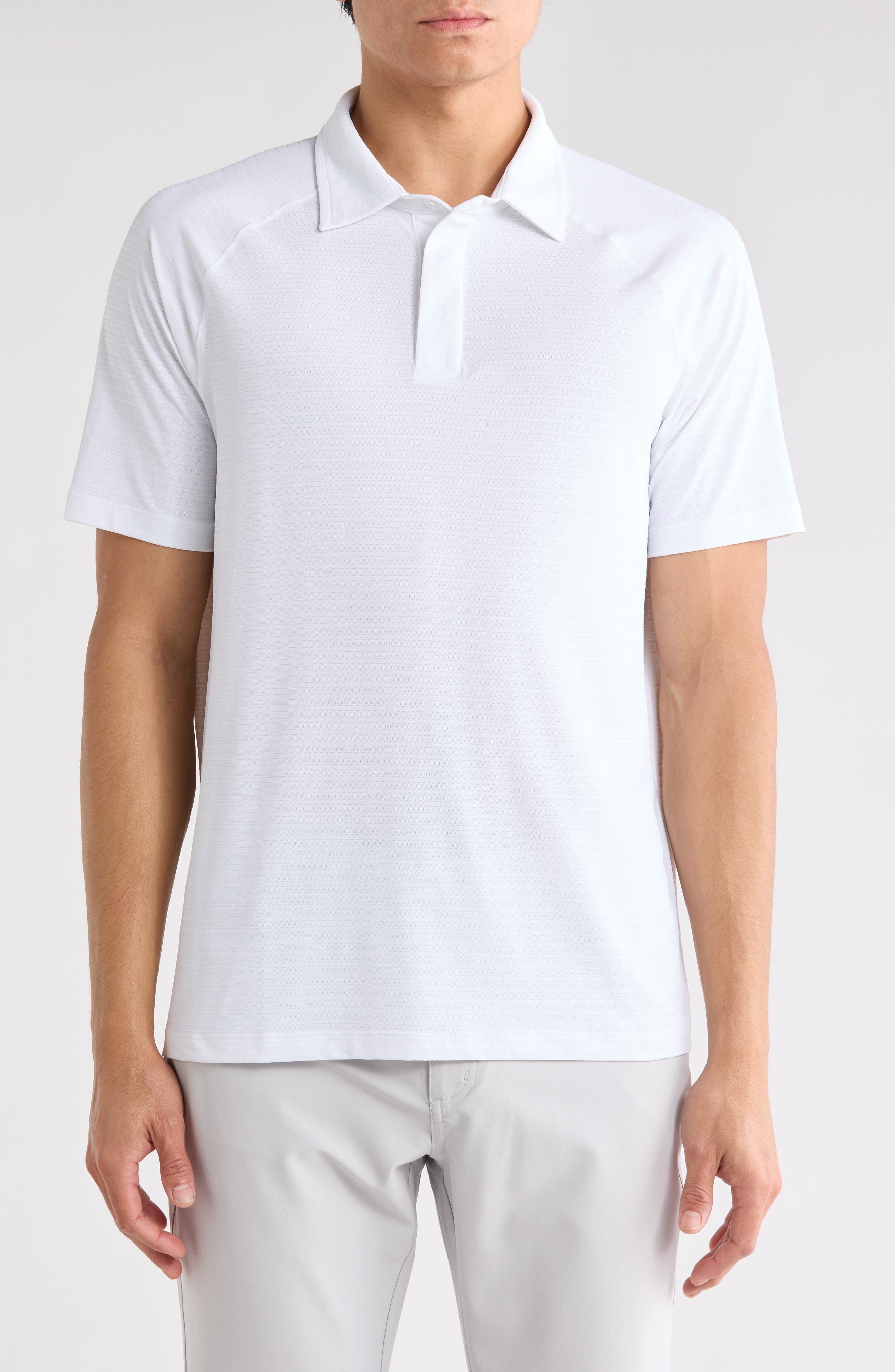 90 DEGREE BY REFLEX Ribbed Interlock Active Polo