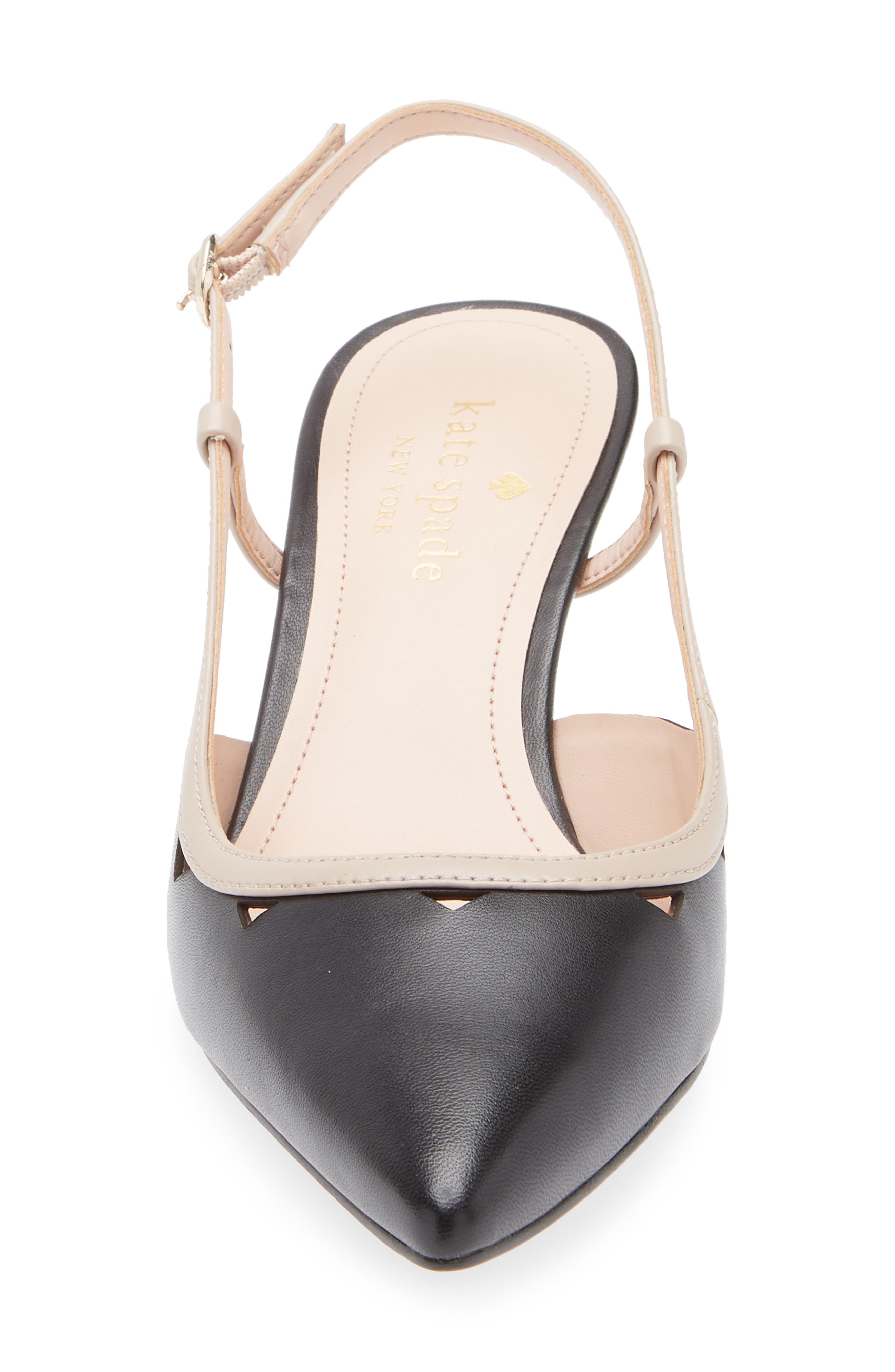 Kate Spade New York Veyda Slingback Kitten Heel Pump, Alternate, color, Black/Warm Beige