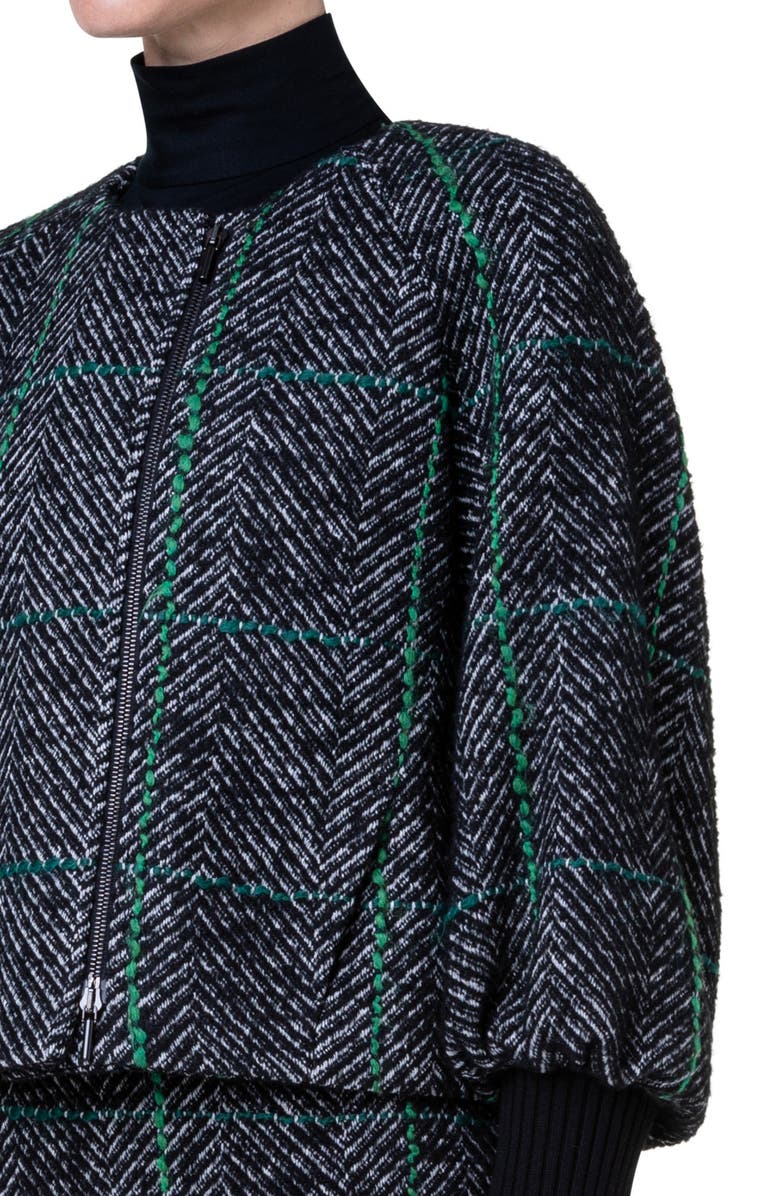Akris punto Windowpane Check Herringbone Jacket, Alternate, color, 