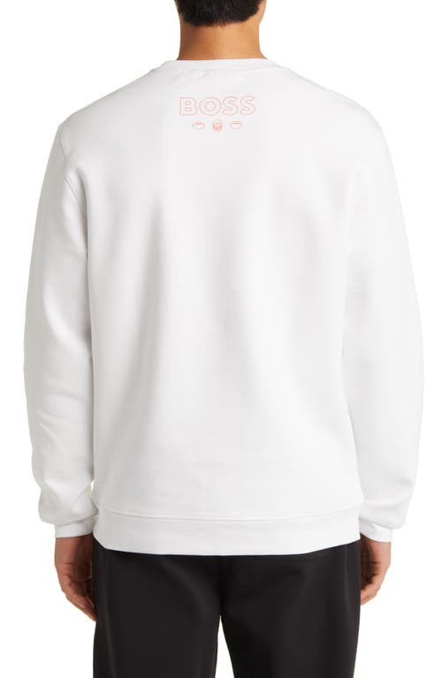 Shop Hugo Boss Boss X Nfl Crewneck Sweatshirt In Chicago Bears White