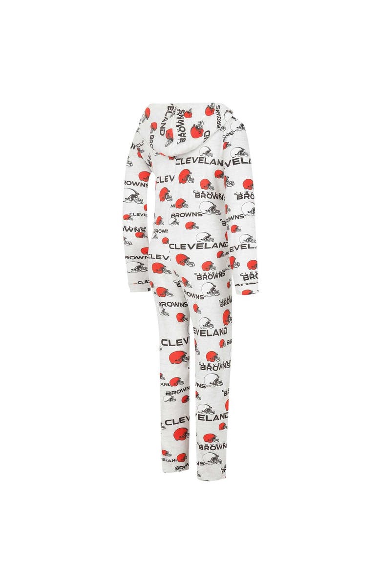 CONCEPTS SPORT Women's Concepts Sport  Cream Cleveland Browns Docket Hoodie Full-Zip Union Suit, Alternate, color, Cream