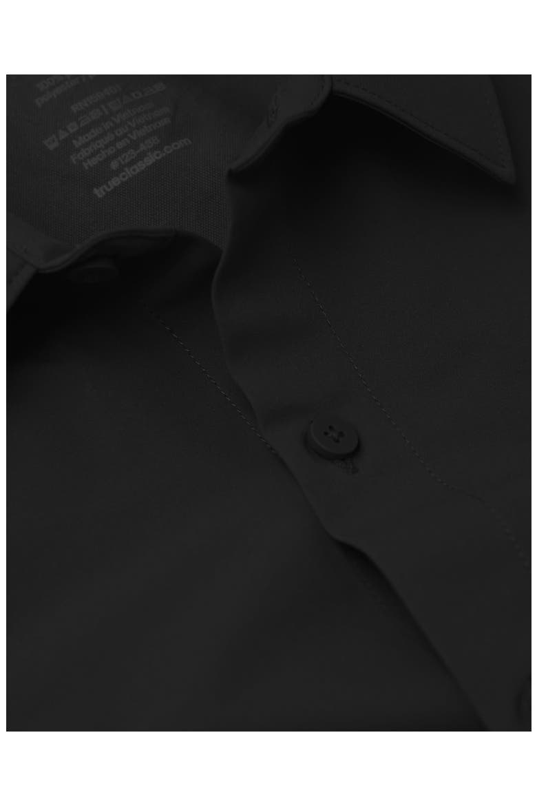 Commuter Slim Fit 4-Way Stretch Short Sleeve Button-Up Shirt, Alternate, color, BLACK