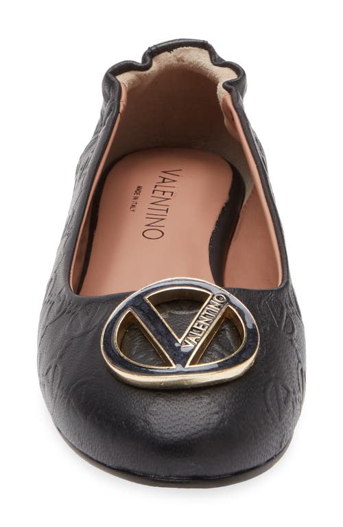 Valentino By Mario Valentino Calliope Leather Flat In Black