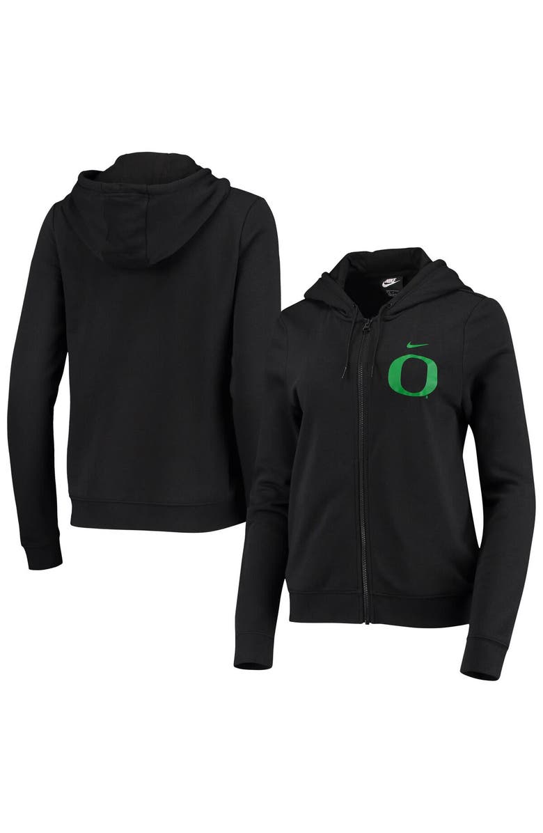 Nike Women's Nike Black Oregon Ducks Varsity Fleece Full-Zip Hoodie, Alternate, color, 