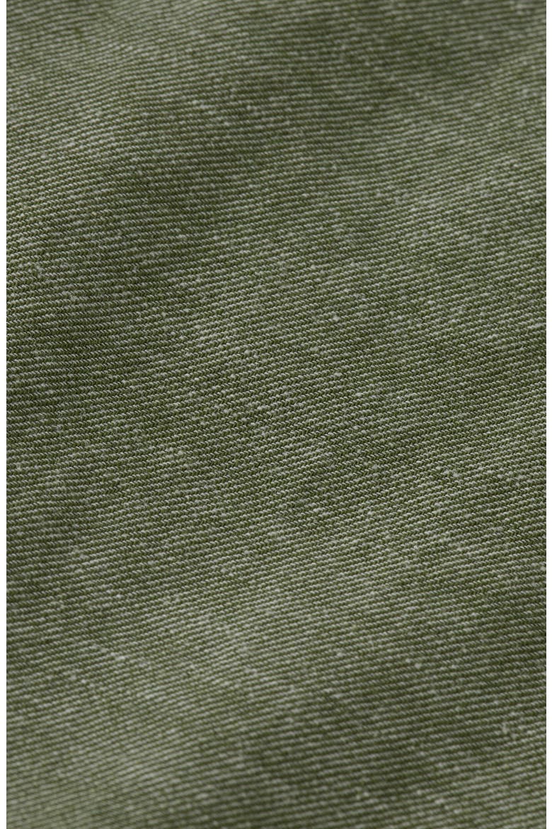 Flat Front Slub Cotton & Linen Twill Drawstring Bermuda Shorts, Alternate, color, ARMY