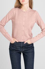 WAYF Sandy Pointelle Cardigan