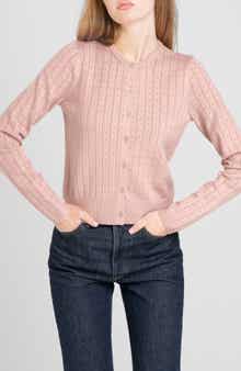 WAYF Sandy Pointelle Cardigan