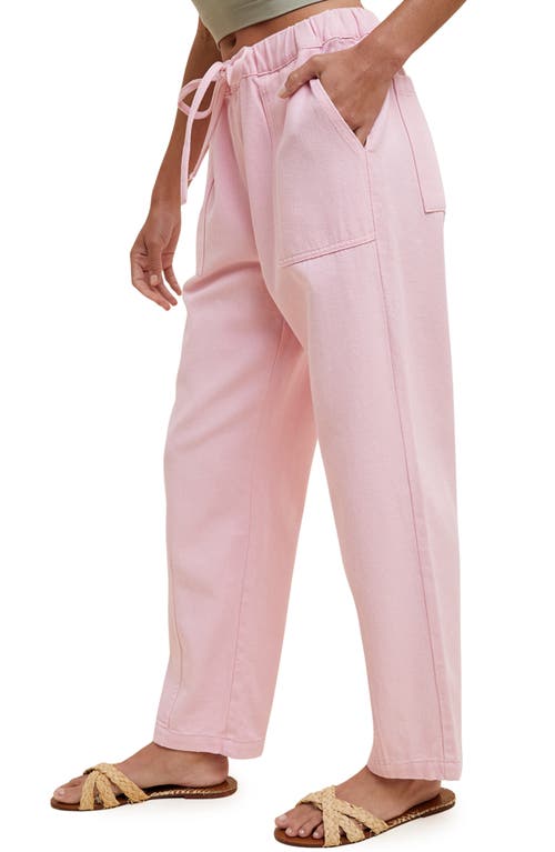 Wishlist Drawstring Waist Baggy Jeans In Pink