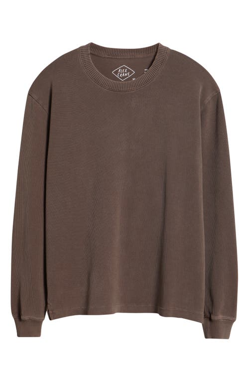 Alex Crane Caza Rib Organic Cotton Sweatshirt In Brown