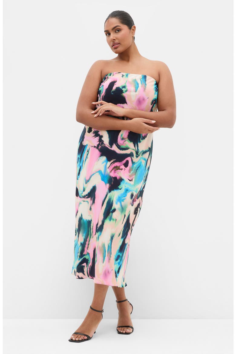 Strapless Maxi Dress, Alternate, color, RIPPLED