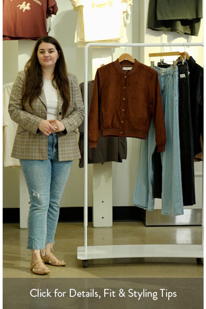 Olenna Faux Suede Bomber Jacket video