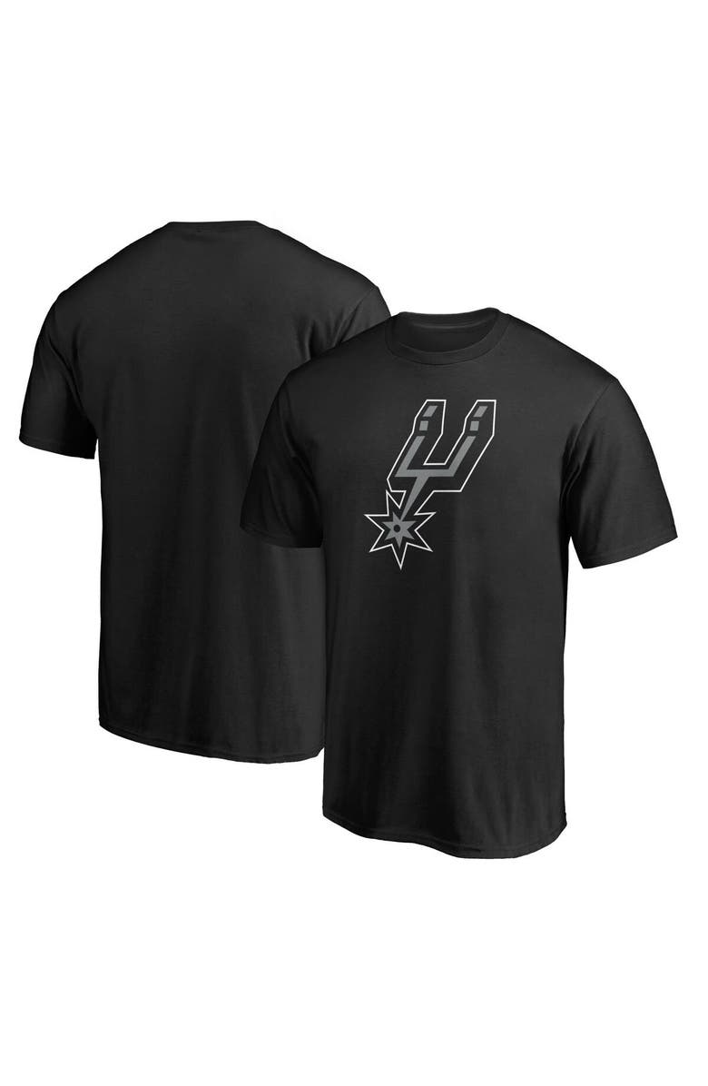FANATICS Men's Fanatics Branded Black San Antonio Spurs Primary Team Logo T-Shirt, Main, color,