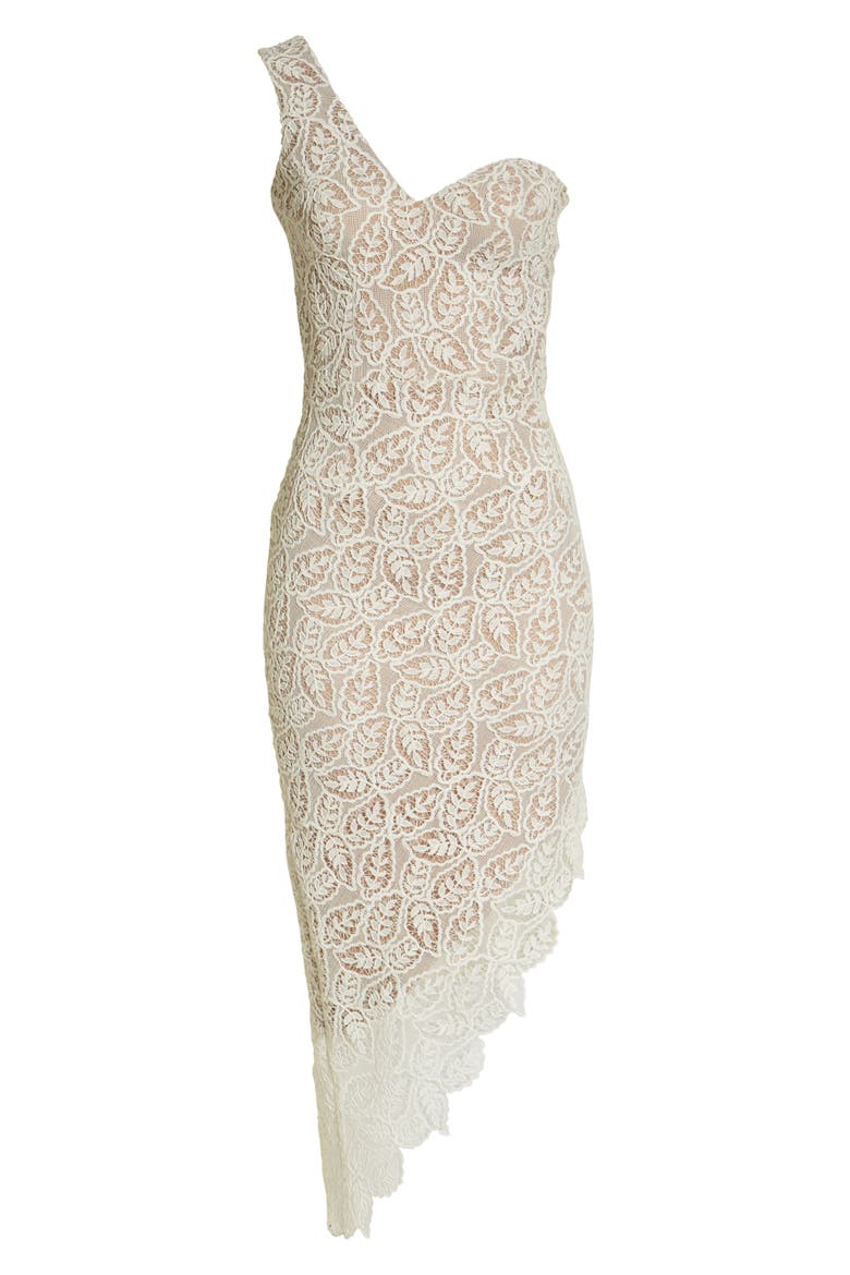 Magnolia One-Shoulder Dress, Alternate, color, OFF WHITE NUDE