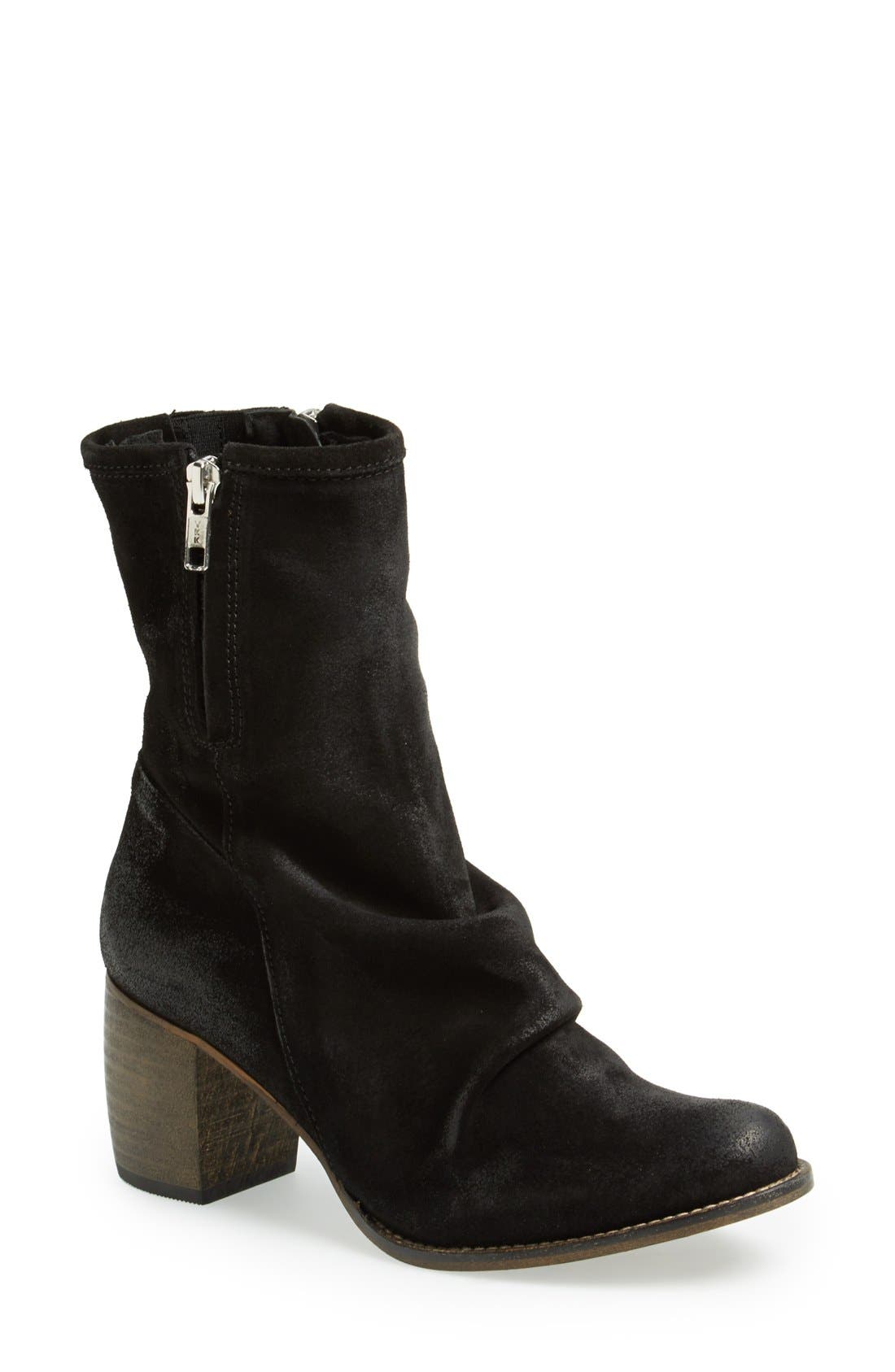 '2567 Ki' Bootie, Main, color, BLACK SUEDE