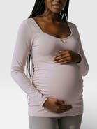 MOTHERHOOD MATERNITY Sweetheart Side-Ruched Long Sleeve Tee