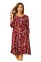  Burgundy Paisley Scroll