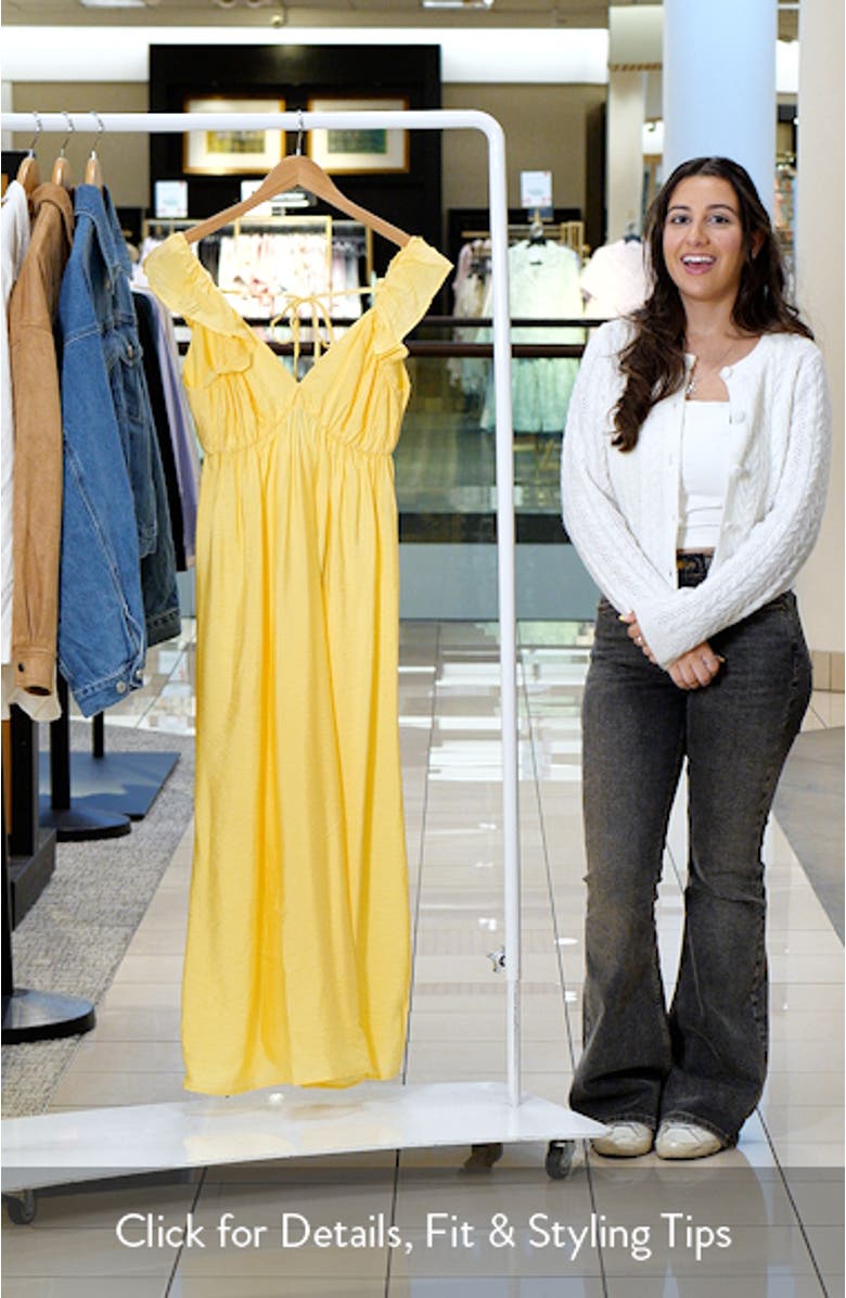 Josie Ruffle Empire Waist Maxi Dress, sales video thumbnail