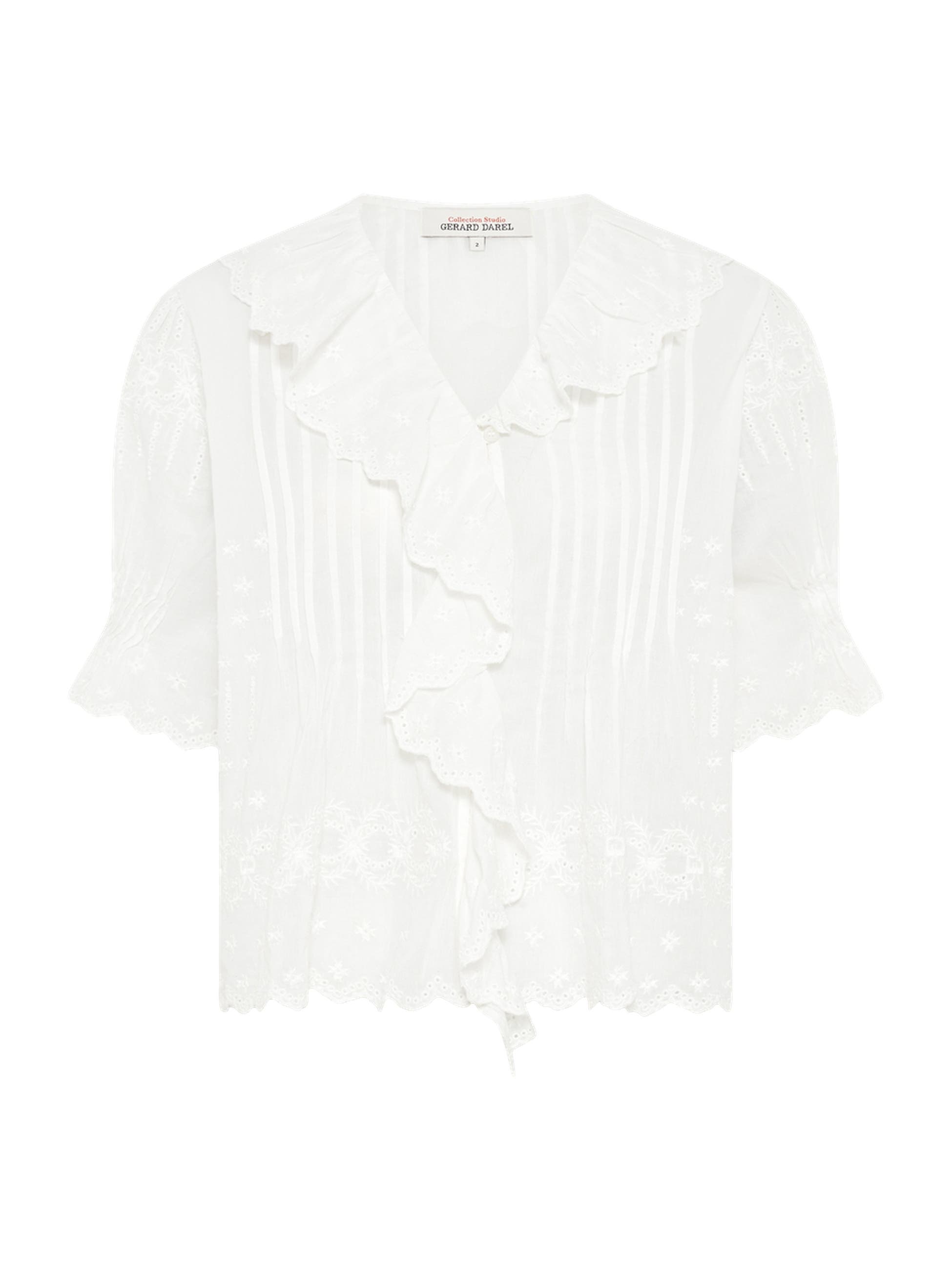 Ceylia Embroidered Ruffle Detail Shirt - image 2