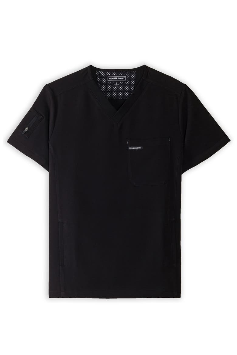 Manchester 3-Pocket Scrub Top, Alternate, color, Black