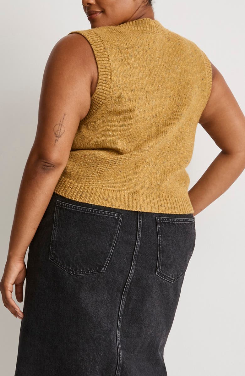 Madewell Donegal Button Front Sweater Vest, Alternate, color, 