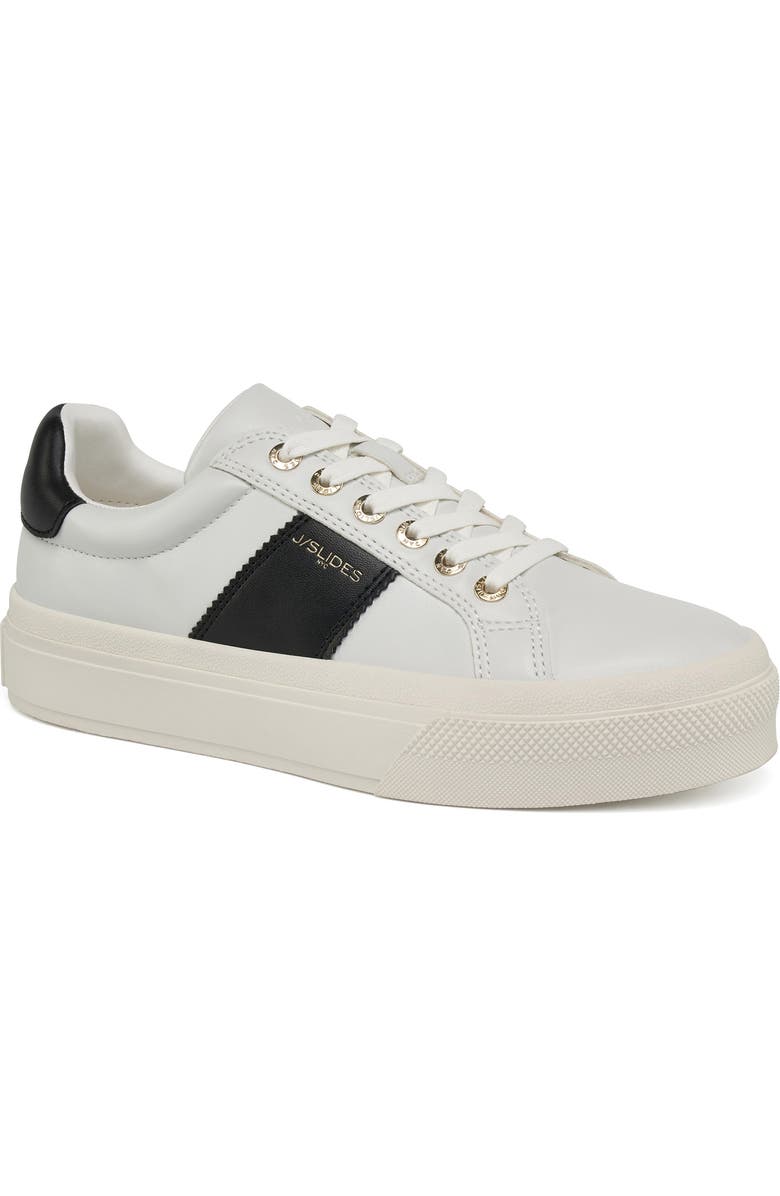JSlides Gilda Platform Sneaker, Main, color, White/Black