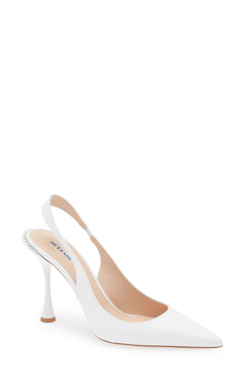 Betzábe Eva Crystal Slingback Pump In White Nappa