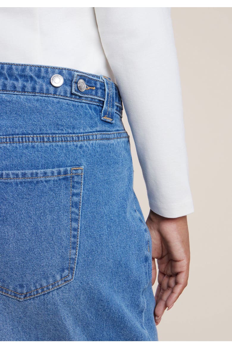 Adjustable Wide Leg Jeans, Alternate, color, MEDIUM WASH