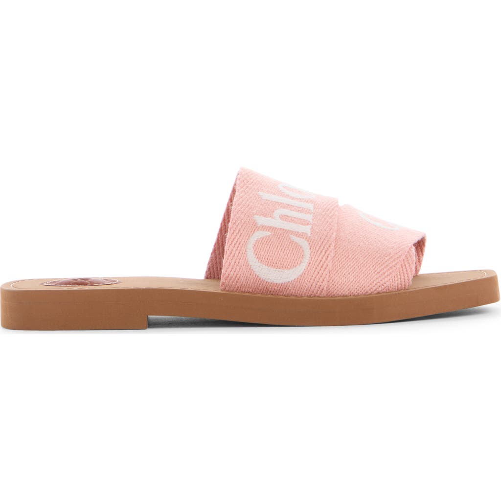 Shop Chloé Woody Slide Sandal In Light Rosewood